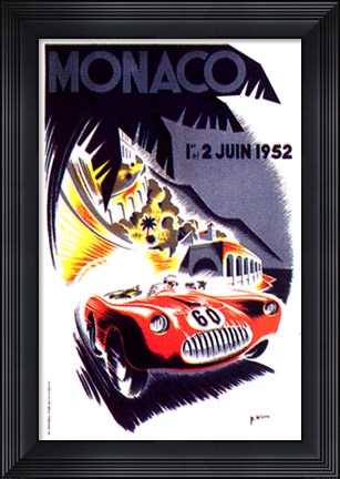 Framed Monaco, 1952 Print