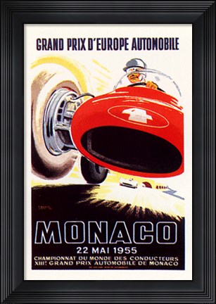 Framed Monaco, 1955 Print