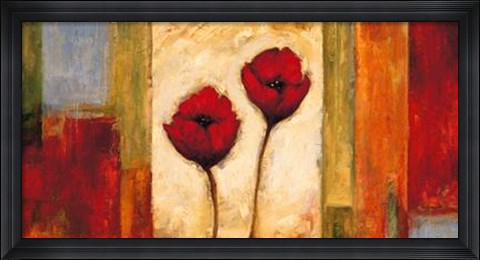Framed Poppies In Rhythm II Print