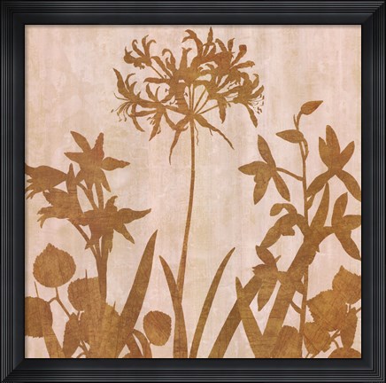 Framed Golden Reflections I Print