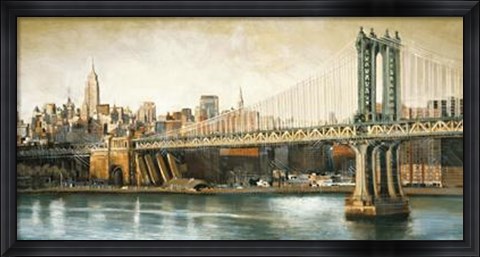 Framed Manhattan Bridge View Print