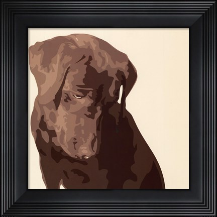 Framed Chocolate Labrador Print