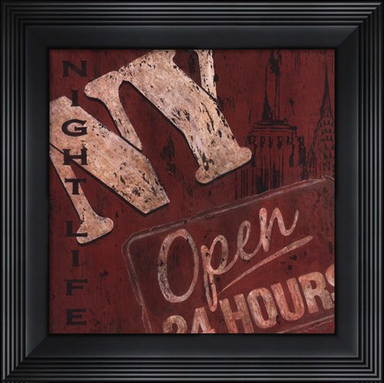 Framed New York Nightlife Print