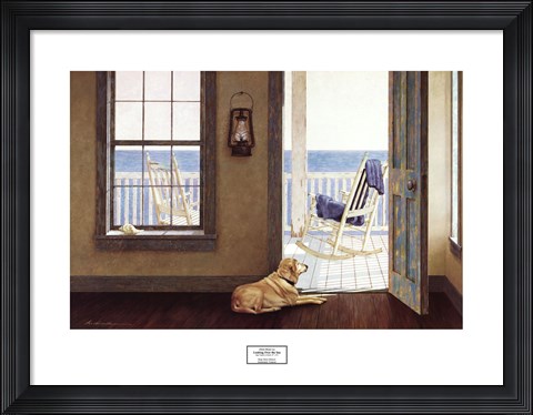 Framed Looking Over The Sea Print