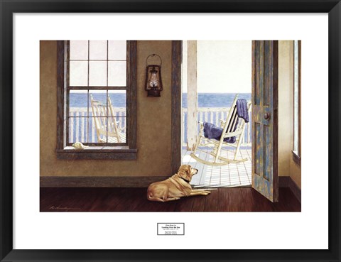 Framed Looking Over The Sea Print