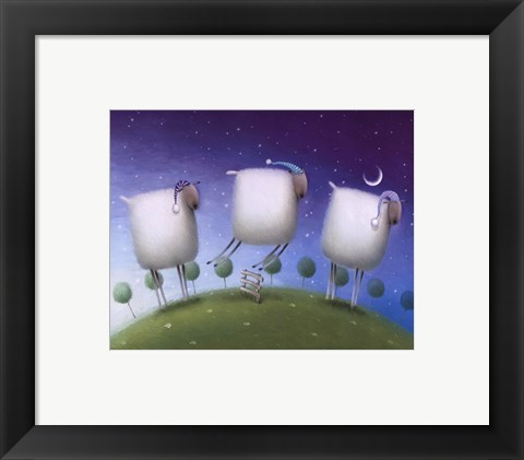 Framed Insomniac Sheep Print