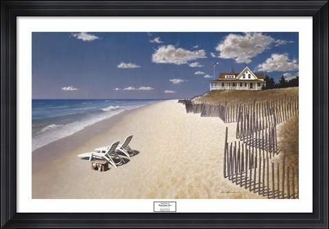 Framed Beach House View Print