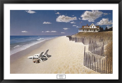 Framed Beach House View Print