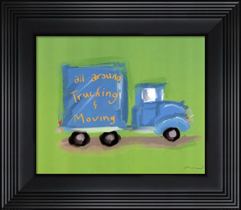 Framed All Around Trucking Print