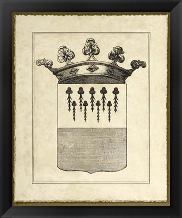 Framed Antique Heraldry II Print