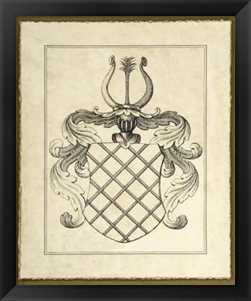 Framed Antique Heraldry III Print