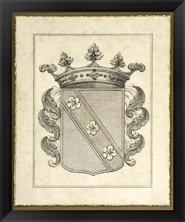 Framed Antique Heraldry IV Print