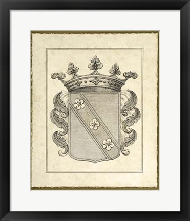 Framed Antique Heraldry IV Print