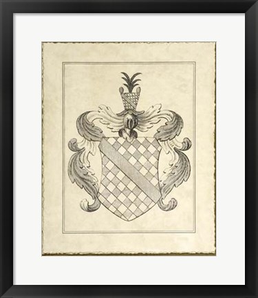 Framed Antique Heraldry V Print