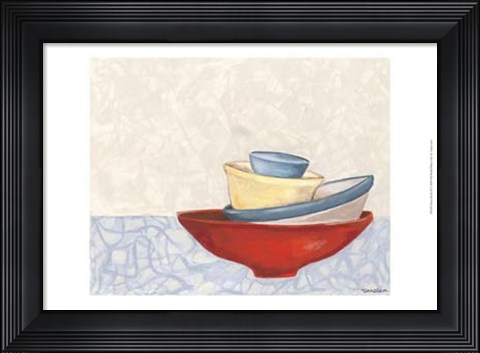 Framed Fiesta Bowls II Print