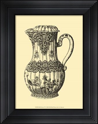 Framed Delft Pottery IV Print