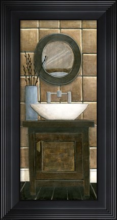 Framed Modern Bath Panel III Print