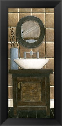 Framed Modern Bath Panel III Print