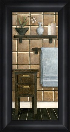 Framed Modern Bath Panel IV Print