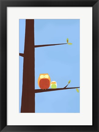 Framed Tree-top Owls I Print