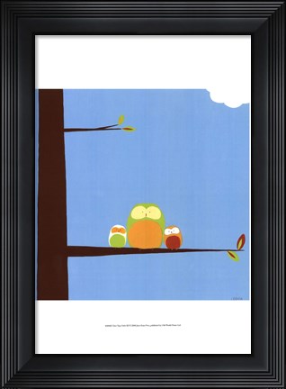 Framed Tree-top Owls III Print