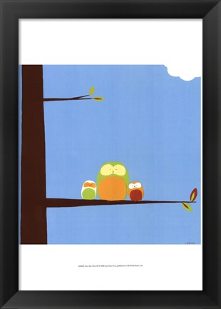 Framed Tree-top Owls III Print