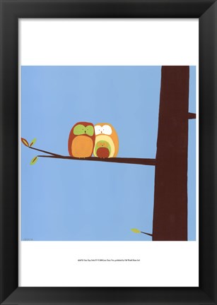 Framed Tree-top Owls IV Print