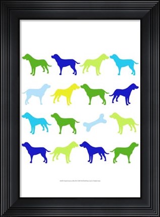 Framed Animal Sudoku in Blue III Print