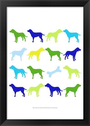 Framed Animal Sudoku in Blue III Print