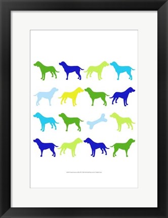 Framed Animal Sudoku in Blue III Print