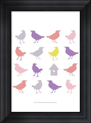 Framed Animal Sudoku in Pink I Print