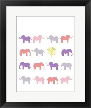 Framed Animal Sudoku in Pink IV Print