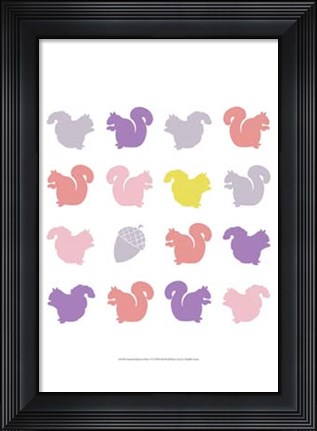 Framed Animal Sudoku in Pink VI Print