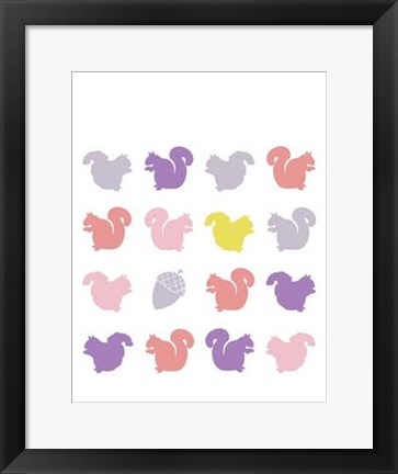 Framed Animal Sudoku in Pink VI Print