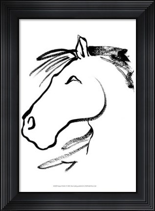 Framed Equine Profile I Print
