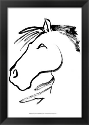 Framed Equine Profile I Print