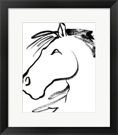 Framed Equine Profile I Print