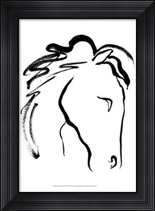Framed Equine Profile II Print