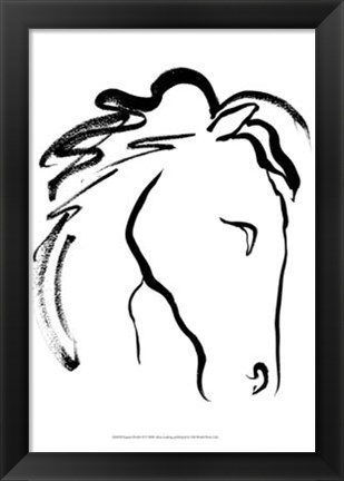 Framed Equine Profile II Print