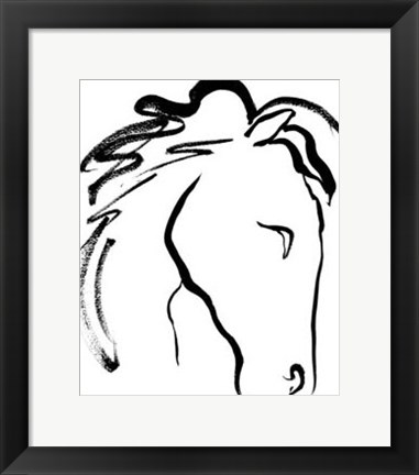 Framed Equine Profile II Print