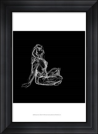 Framed Figure Study on Black II Print