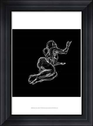 Framed Figure Study on Black IV Print
