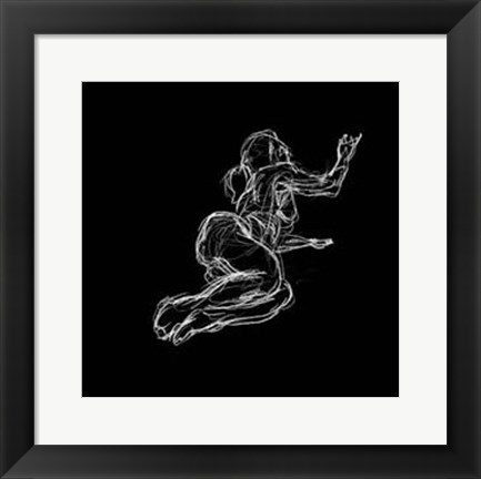 Framed Figure Study on Black IV Print