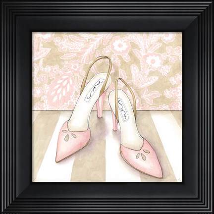 Framed Posh Powder Room I Print