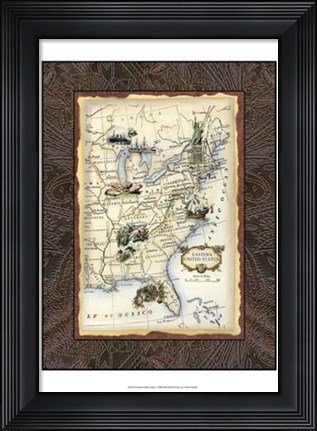 Framed Eastern States Map Print