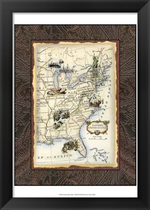 Framed Eastern States Map Print