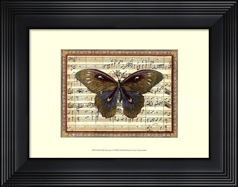 Framed Butterfly Harmony I Print