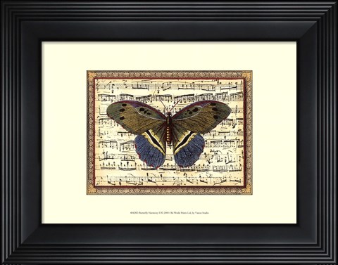 Framed Butterfly Harmony II Print