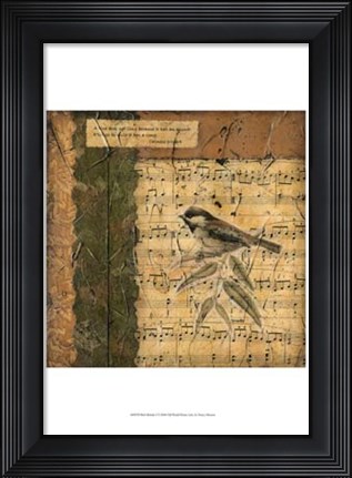 Framed Bird Melody I Print