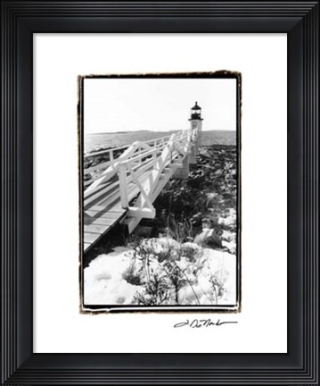 Framed Snow at Marshall Point Print